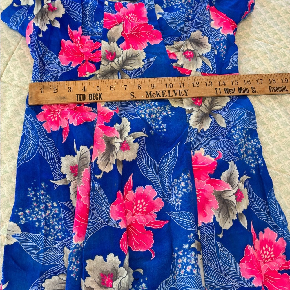 Vintage 70s Hukilau Fashions Medium Hawaiian Maxi MuuMuu Dress - Picture 9 of 10